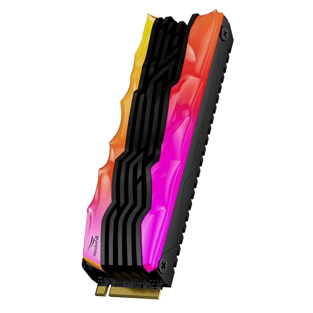 fanxiang S790R  NVMe M.2 SSD PCIe 4.0 x4, Internal Solid State Drive with RGB Heatsink, Up to 7450MB/s, 3D NAND TLC, PS5 Compatible, Ideal for Gaming, Creators & Professionals