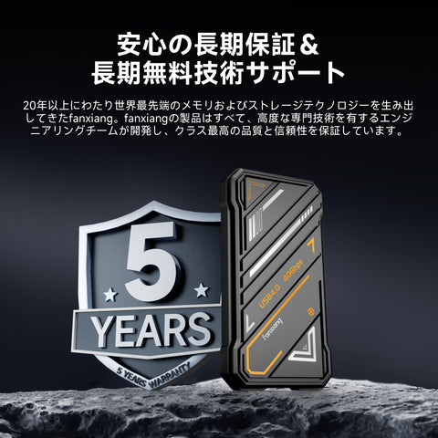 FanXiang 外付けSSD 1TB、最大3800MB/秒 USB 4.0、外付けソリッドステートドライブ、iPhone 15/Pro/PC/ラップトップ/プロフェッショナル/ゲーム用ポータブルSSD Type-C外付けハードドライブ、PS3000 
