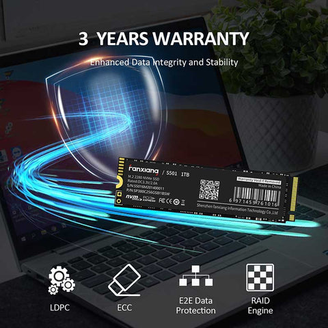 FanXiang S501 PCIe 3.0 NVMe M.2 内蔵 SSD 